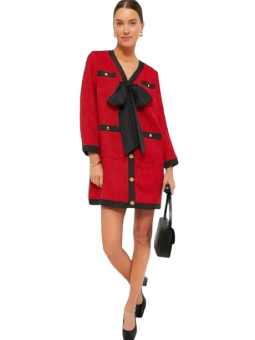 ▪️🔴 Pomander Place Red Coco Tweed Bow Dress (perfect condition!) 🔴▪️